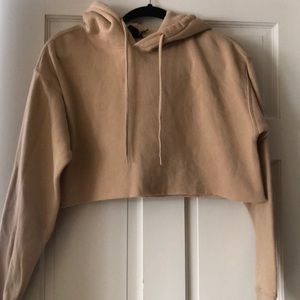 Urban Outfitters Cropped Sweatshirt- Tan